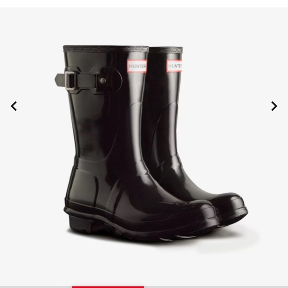 Hunter Shoes - Hunter Original Short Gloss Rain Boot Black Size 8